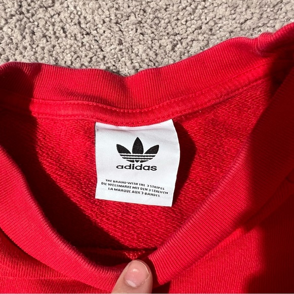 Adidas Men's Red cotton crewneck - Picture 3 of 6